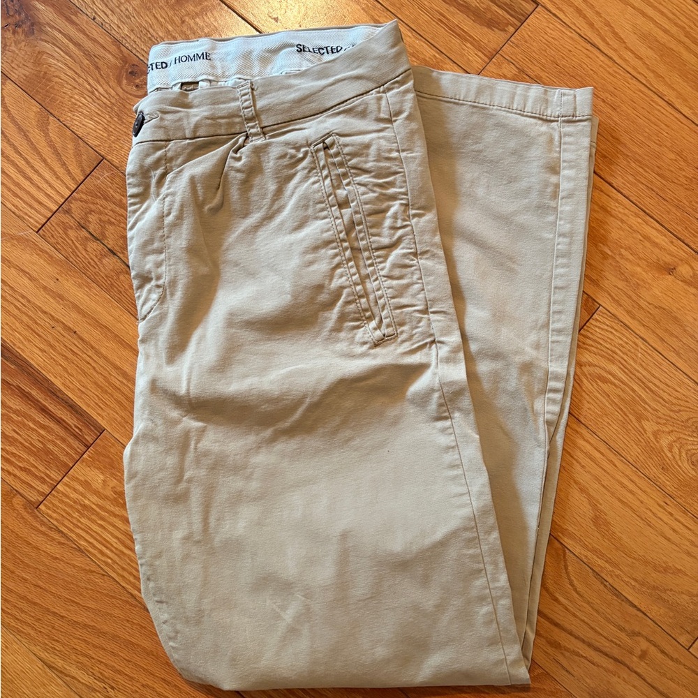 Selected Homme Men's Tan Chinos